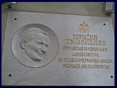 Relief of Pope John Paul II, Vilnius Cathedral