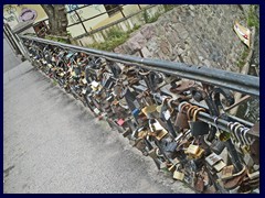 Keypads at teh bridge above Vilnia River,  Uzupis 004