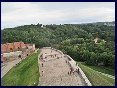 Views from Gediminas Tower of Upper Castle and Bernardine Garden.