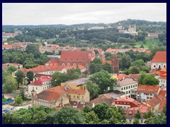 Views from Gediminas Tower: St Anne/Bernardine Churches and Uzupis.