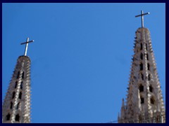 Zagreb Cathedral, top of spires removed for renovation